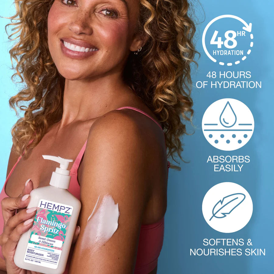 Hempz Flamingo Spritz 8.5oz lotion lifestyle or detail image