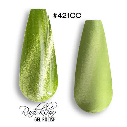 Phat Kat Gel Polish Neon Lime Green Cat Eye #421CC 10ml cat eye gel polish swatches