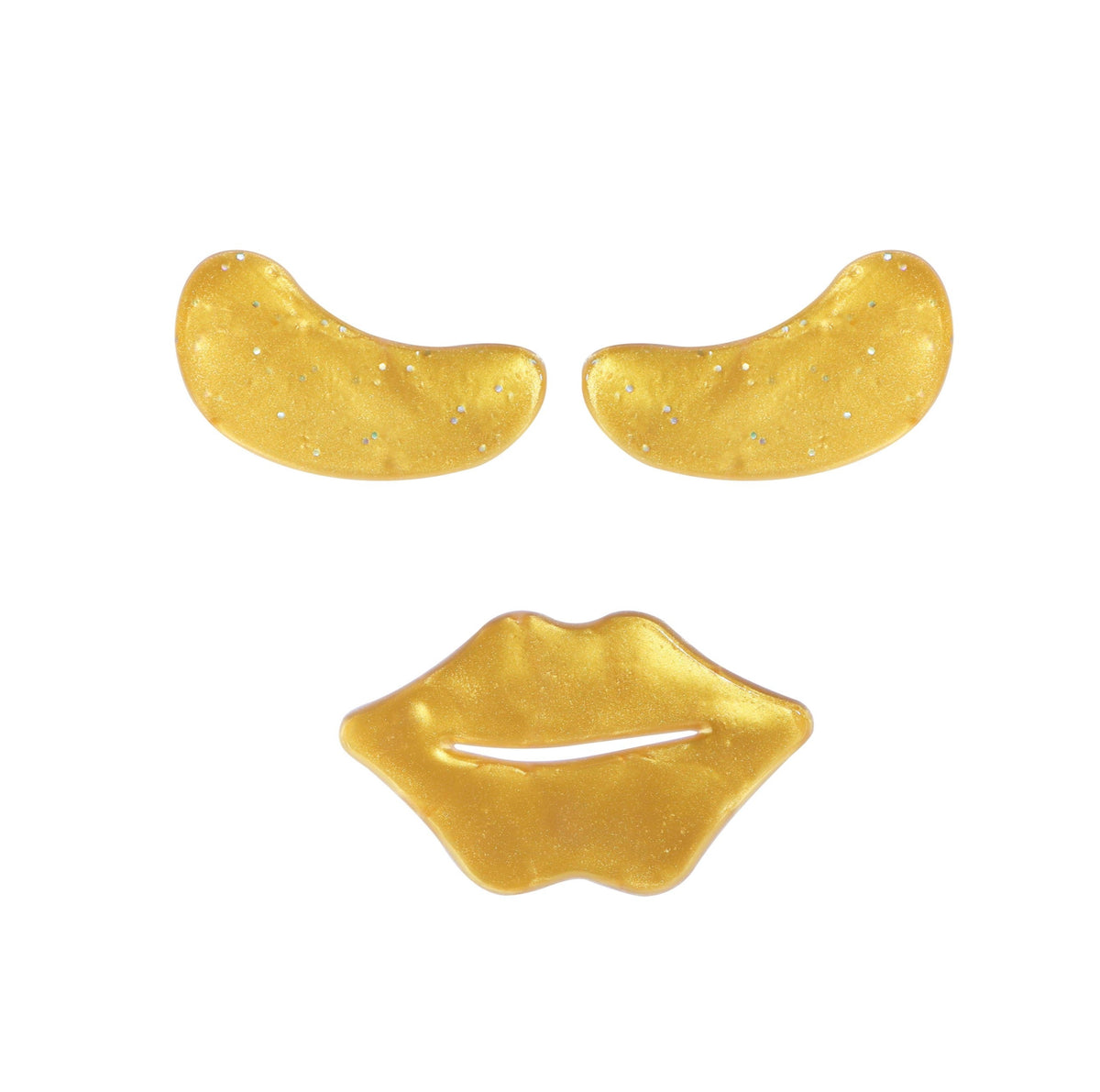 Roselisa Luxury 24K Gold under-eye and lip masks included in the 3-pair combo
