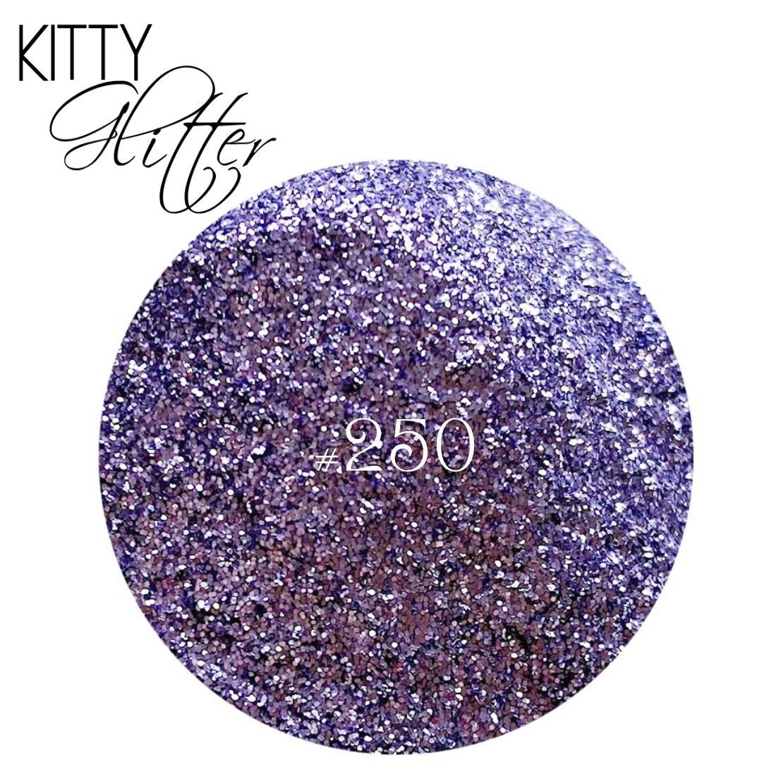Phat Kat Kitty Glitter Violet #250 5G loose nail glitter color swatch