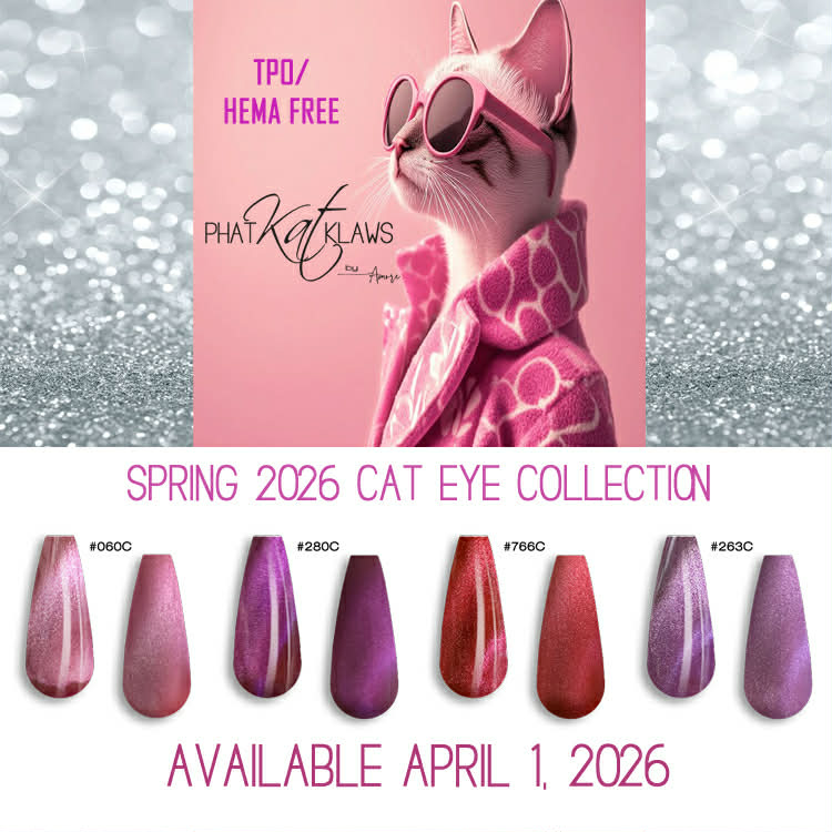 Phat Kat Gel Polish Cat Eye #766C 10ml cat eye gel polish collection promotional graphic