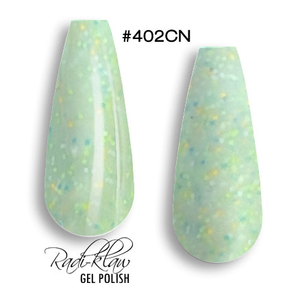Phat Kat Gel Polish Confetti Green #402CN 10ml confetti gel polish color swatches