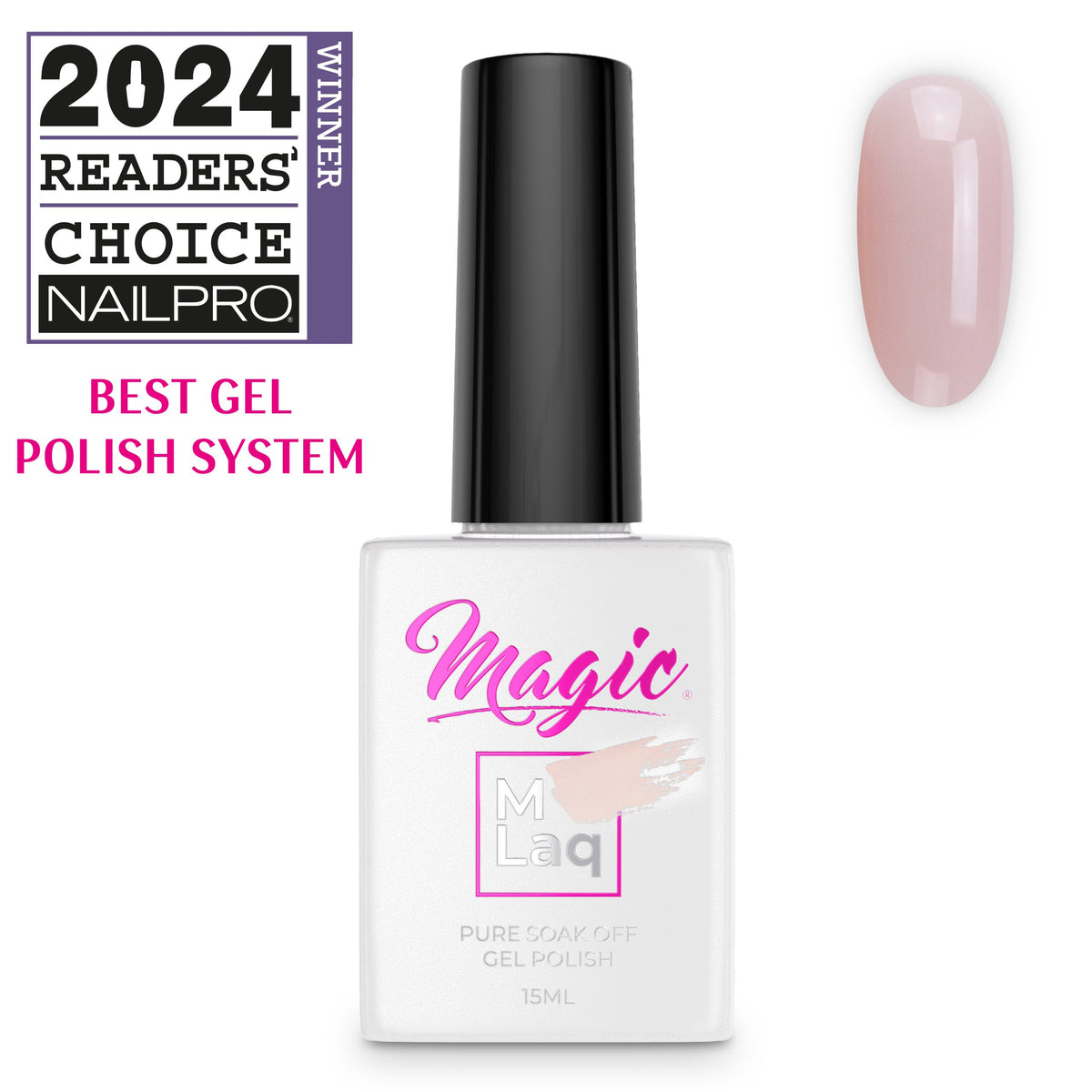 Magic MLaq Jelly Beige #429 gel polish, 15 ml