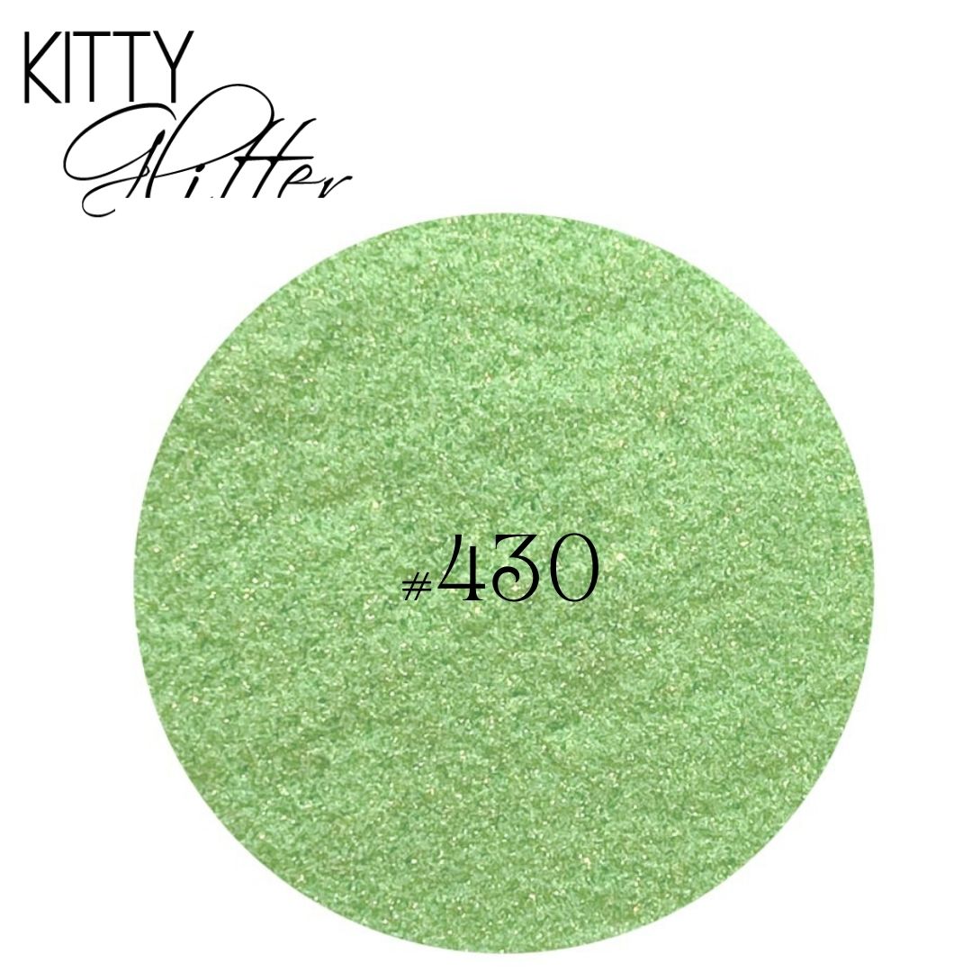 Phat Kat Kitty Glitter Lime Green #430 5G loose nail glitter color swatch