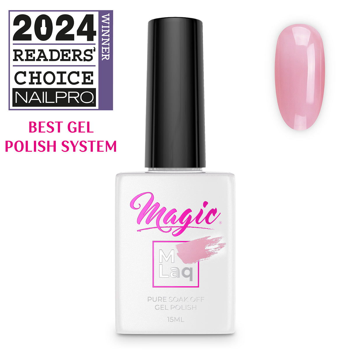 Magic MLaq Jelly Blush #434 gel polish, 15 ml