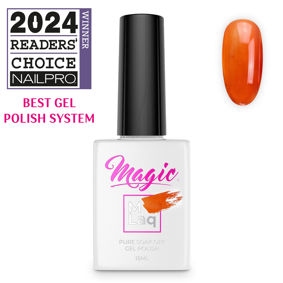 Magic MLaq MLaq Jelly Amber gel polish, 15 ml
