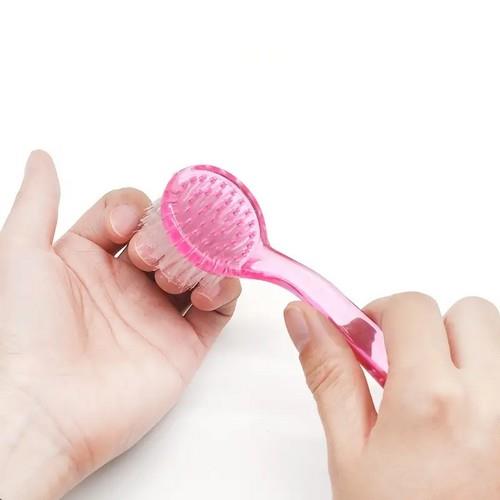 Nove Nail Scrub Brush (With Cap) 1pc Pink nail scrub brush product view 4