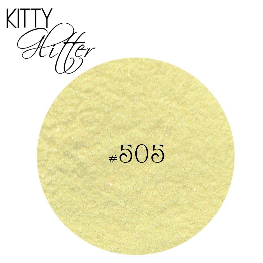 Phat Kat Kitty Glitter Yellow #505 5G loose nail glitter color swatch