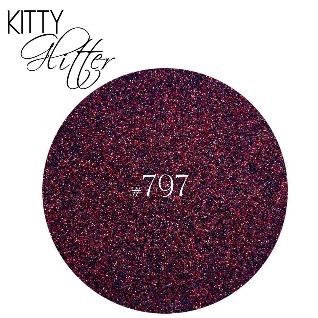Phat Kat Kitty Glitter Burgundy #797 5G loose nail glitter color swatch