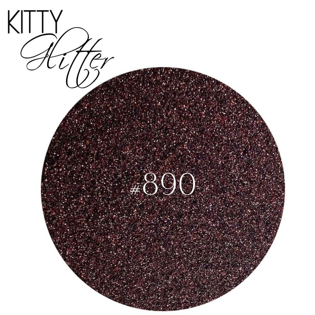 Phat Kat Kitty Glitter Brown #890 5G loose nail glitter color swatch