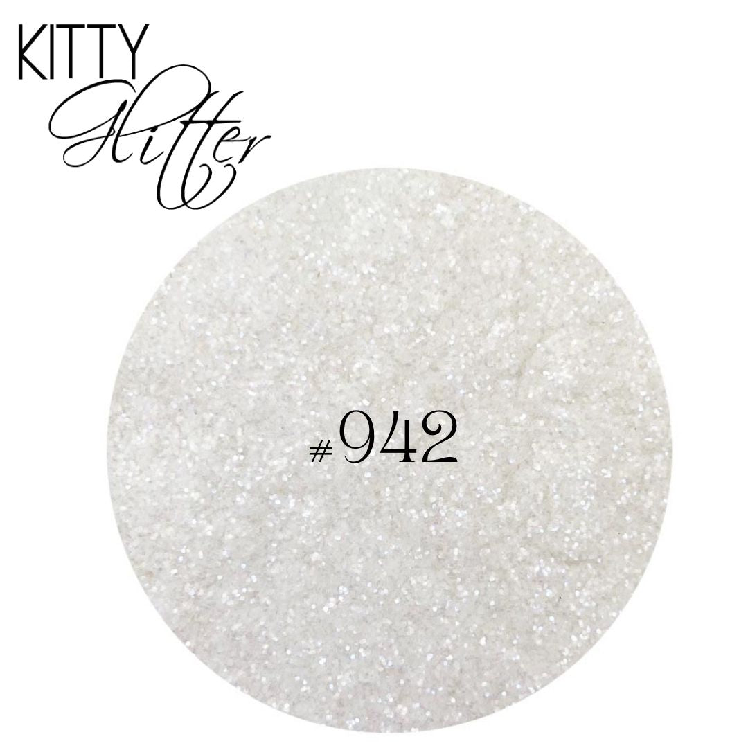 Phat Kat Kitty Glitter White #942 5G loose nail glitter color swatch