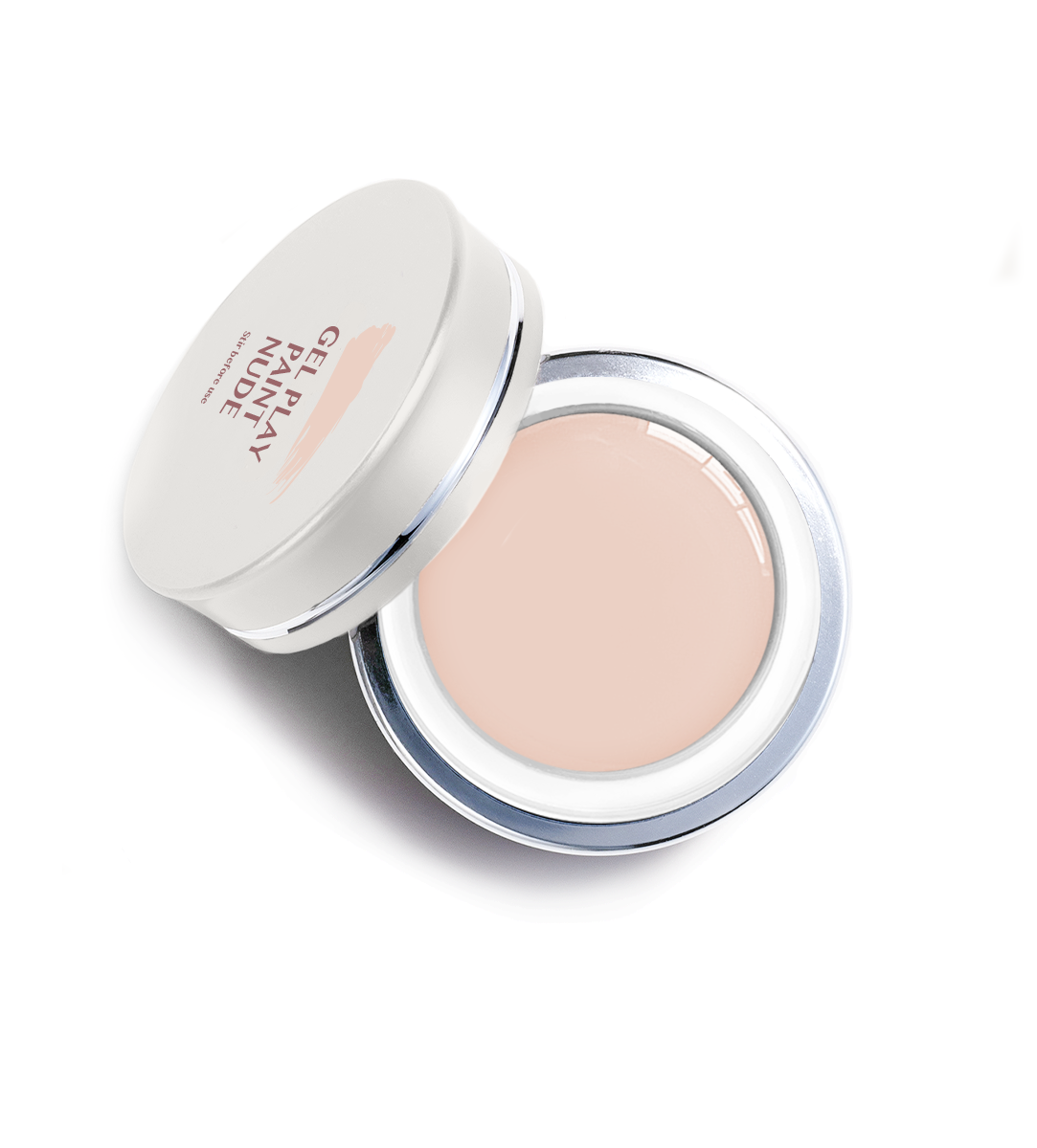Akzentz Gel-Play Paint Nude professional nail art gel in open jar
