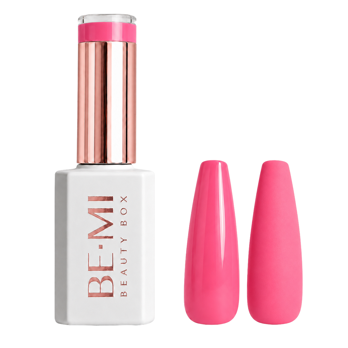 BEMI Beauty Box Creami Malibu O27 - 15ml gel polish bottle and colour swatches