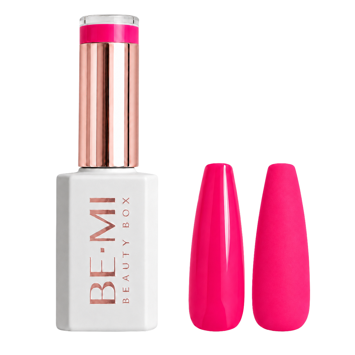 BEMI Beauty Box Creami Malibu O30 15ml gel polish bottle and colour swatches