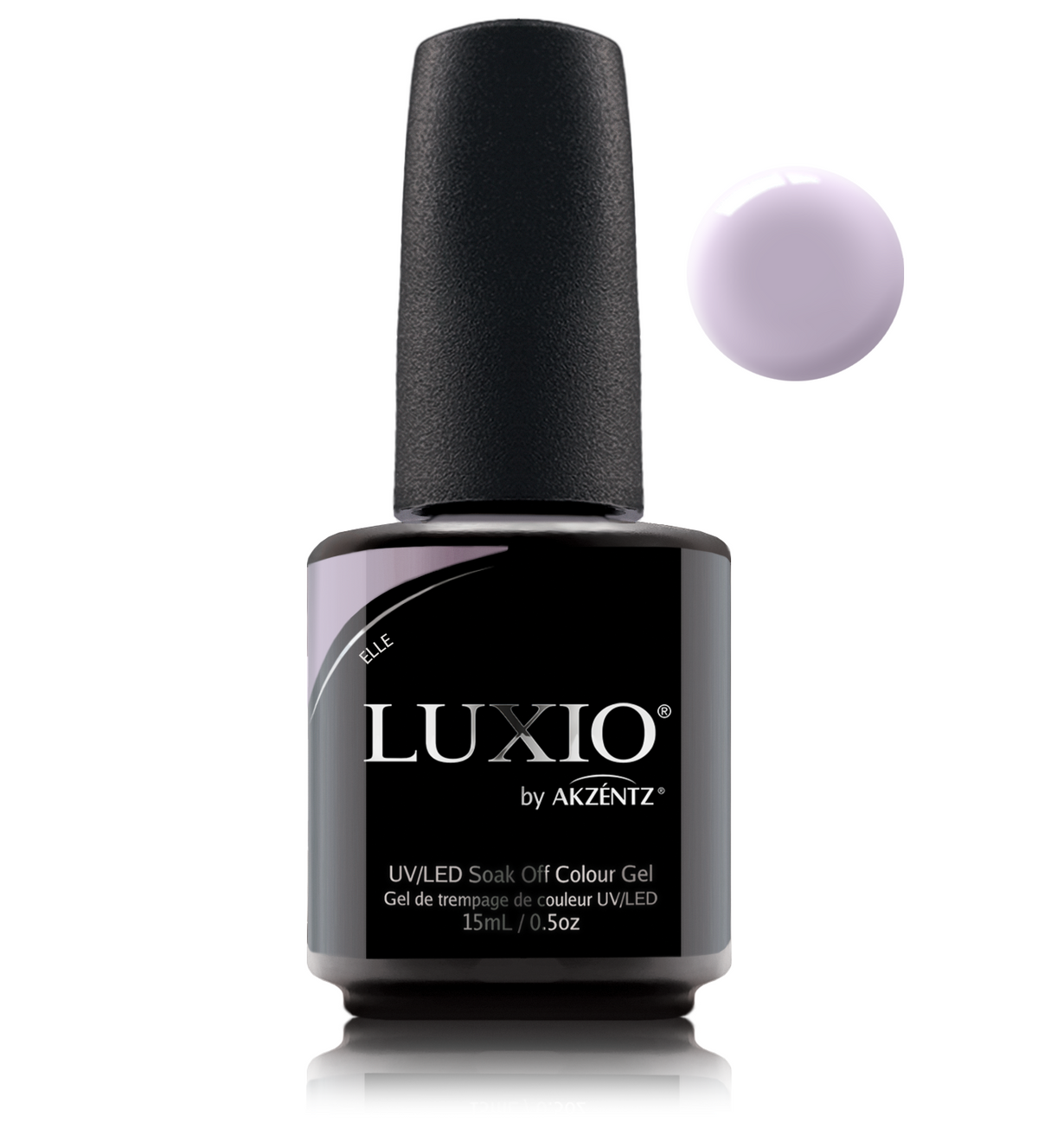 Akzentz Luxio Elle 15 mL color gel bottle with swatch