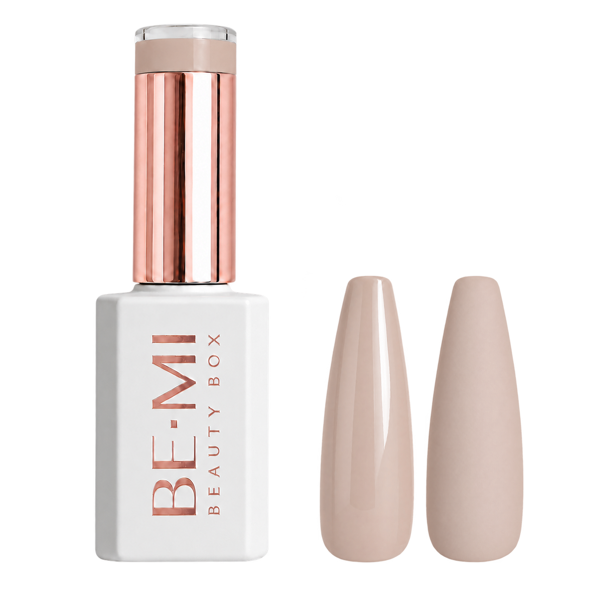 BEMI Beauty Box Creami Biscotti N02 15ml gel polish bottle and color swatches