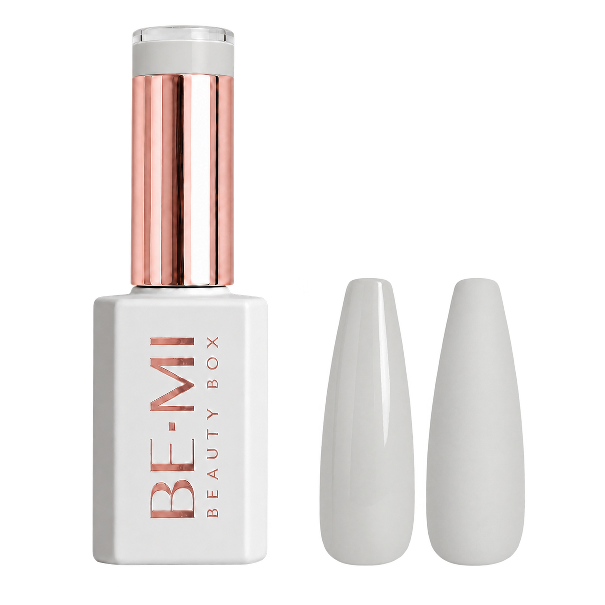 BEMI Beauty Box Creami Cashmere F03 15ml gel polish bottle and color swatches