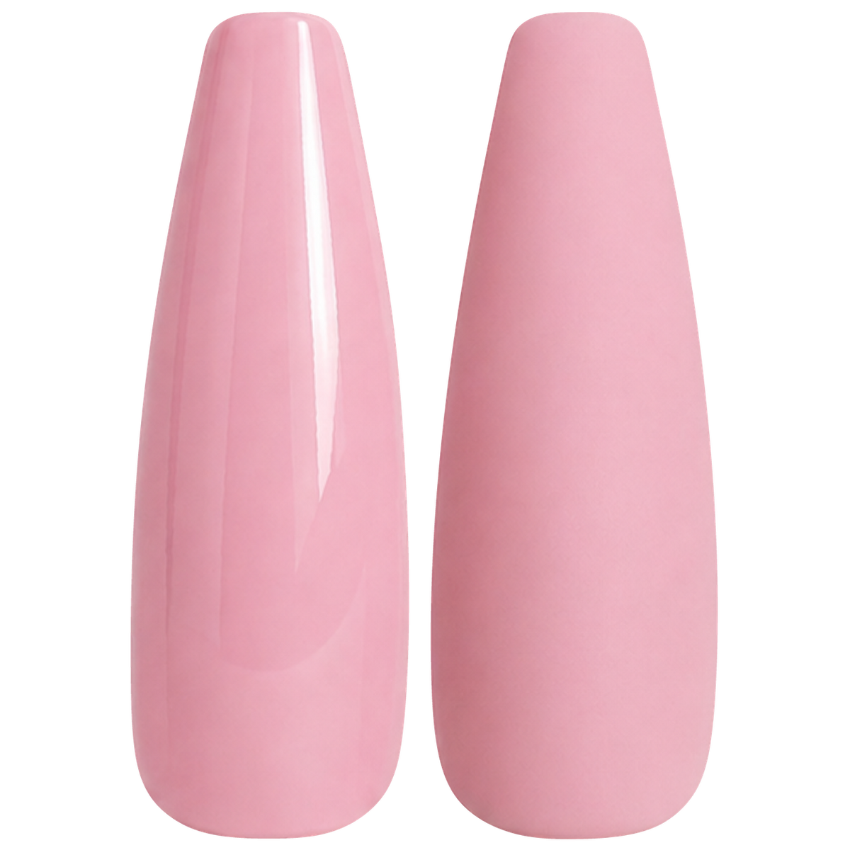 Glossy and matte sheer nude pink nail swatches for BEMI Creami No Filter CR101.