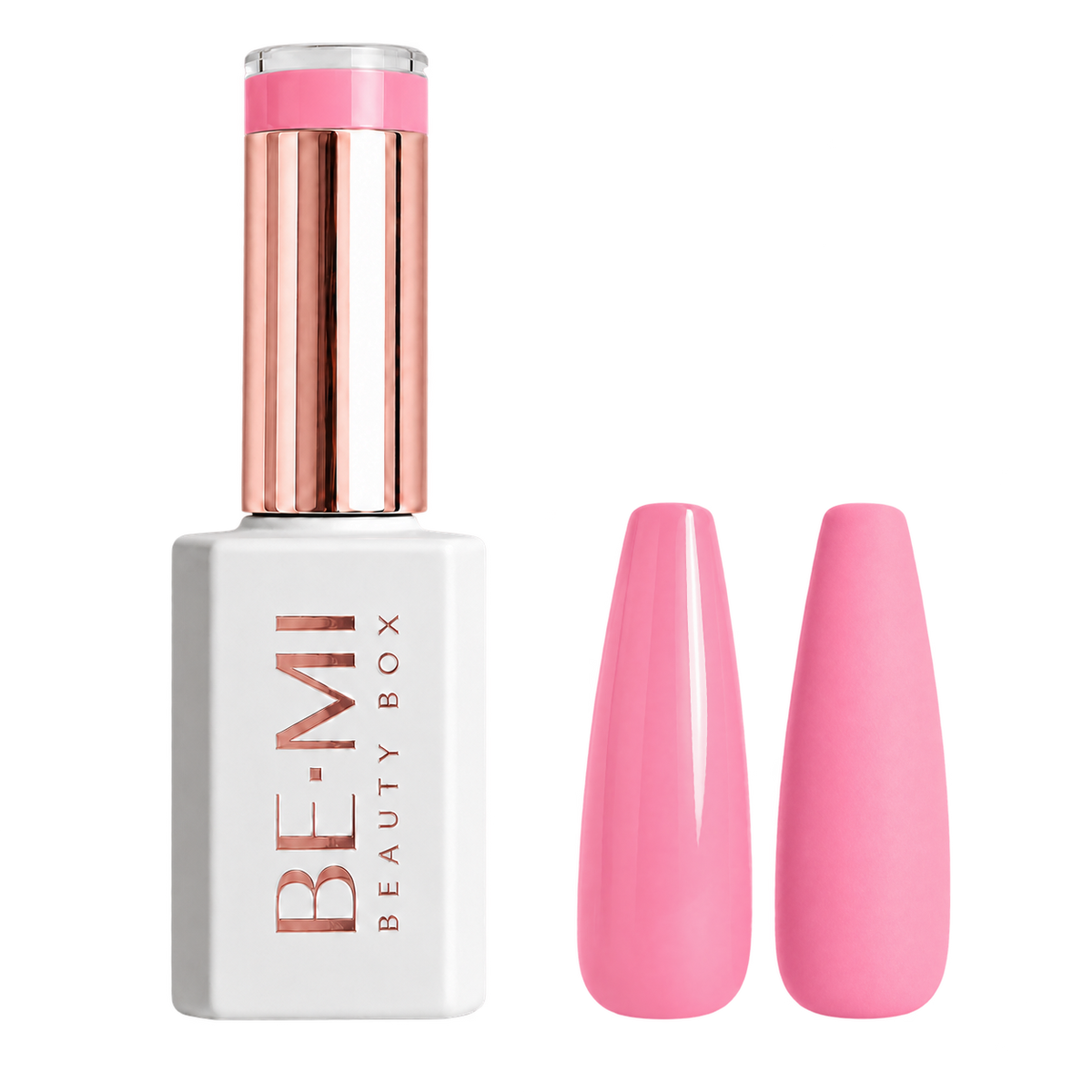 BEMI Creami Popstar O27 bright warm pink gel polish bottle.