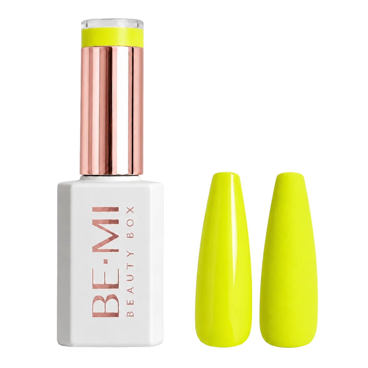 BEMI Creami Voltage O07 acid yellow chartreuse gel polish bottle.