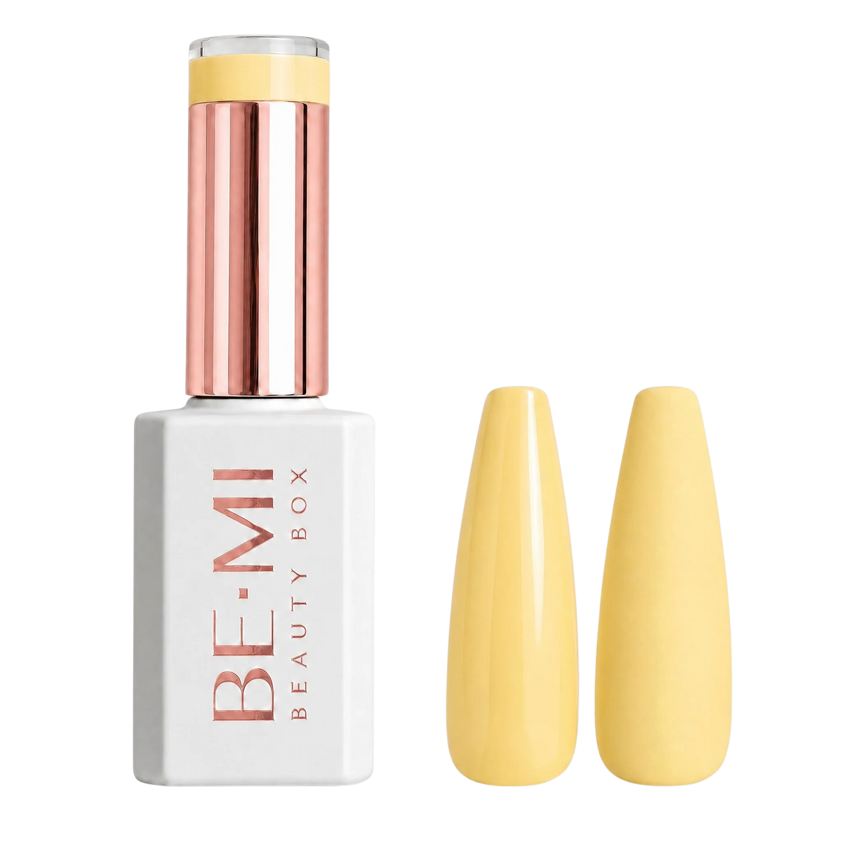 BEMI Creami Whip Happens SS02 warm yellow gel polish bottle.