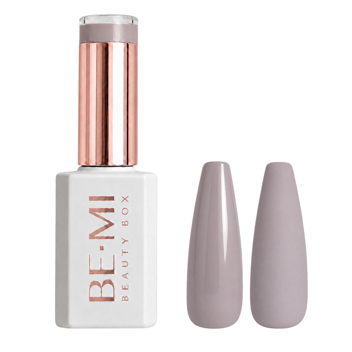 BEMI Creami Wisp P02 soft gray taupe gel polish bottle.