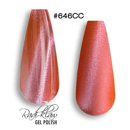 Phat Kat Gel Polish Neon Coral Cat Eye #646CC 10ml cat eye gel polish swatches