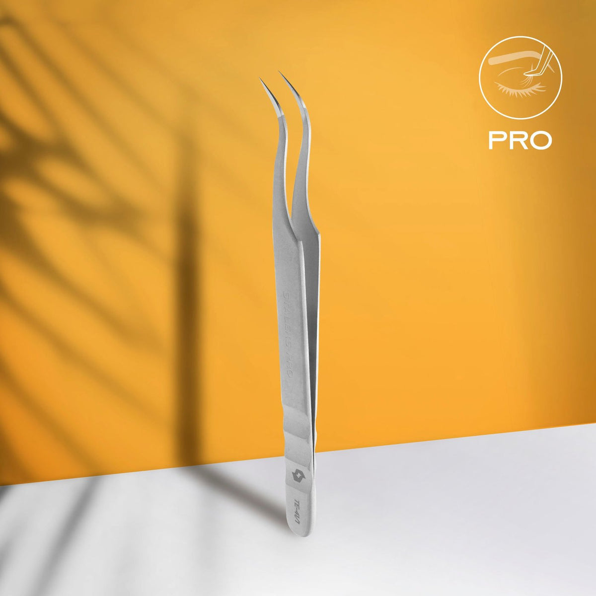 Staleks - (TE-41/1) - Professional Eyelash Tweezer - Curved - manufacturer photo 1