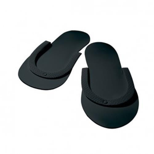 Dannyco Pedi Slippers Black 12 Pack black pedicure slippers