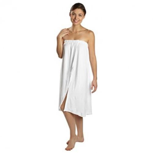 Dannyco Spa Wrap Around S/M white spa wrap on model