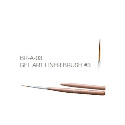 Akzentz Gel Art Liner Brush #03 with fine bristle tip