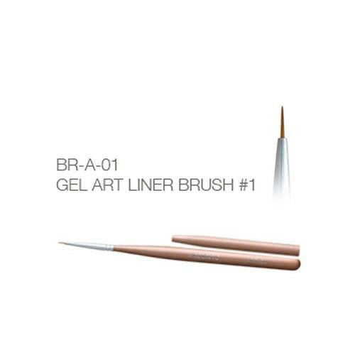 Akzentz Gel Art Liner Brush #01 with fine bristle tip