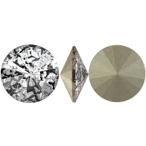 Nove Swarovski Crystal Black Patina Rivoli SS12 Swarovski nail crystals