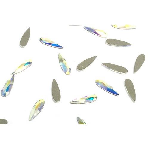 Nove Swarovski Crystal AB Raindrop 12pk raindrop Swarovski nail crystals