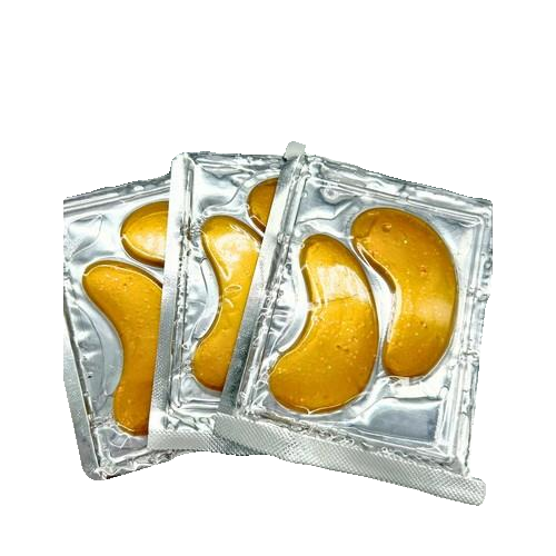 Roselisa Luxury 24K Gold Firming & Purifying Eye Patches 3 Pair sachets close up