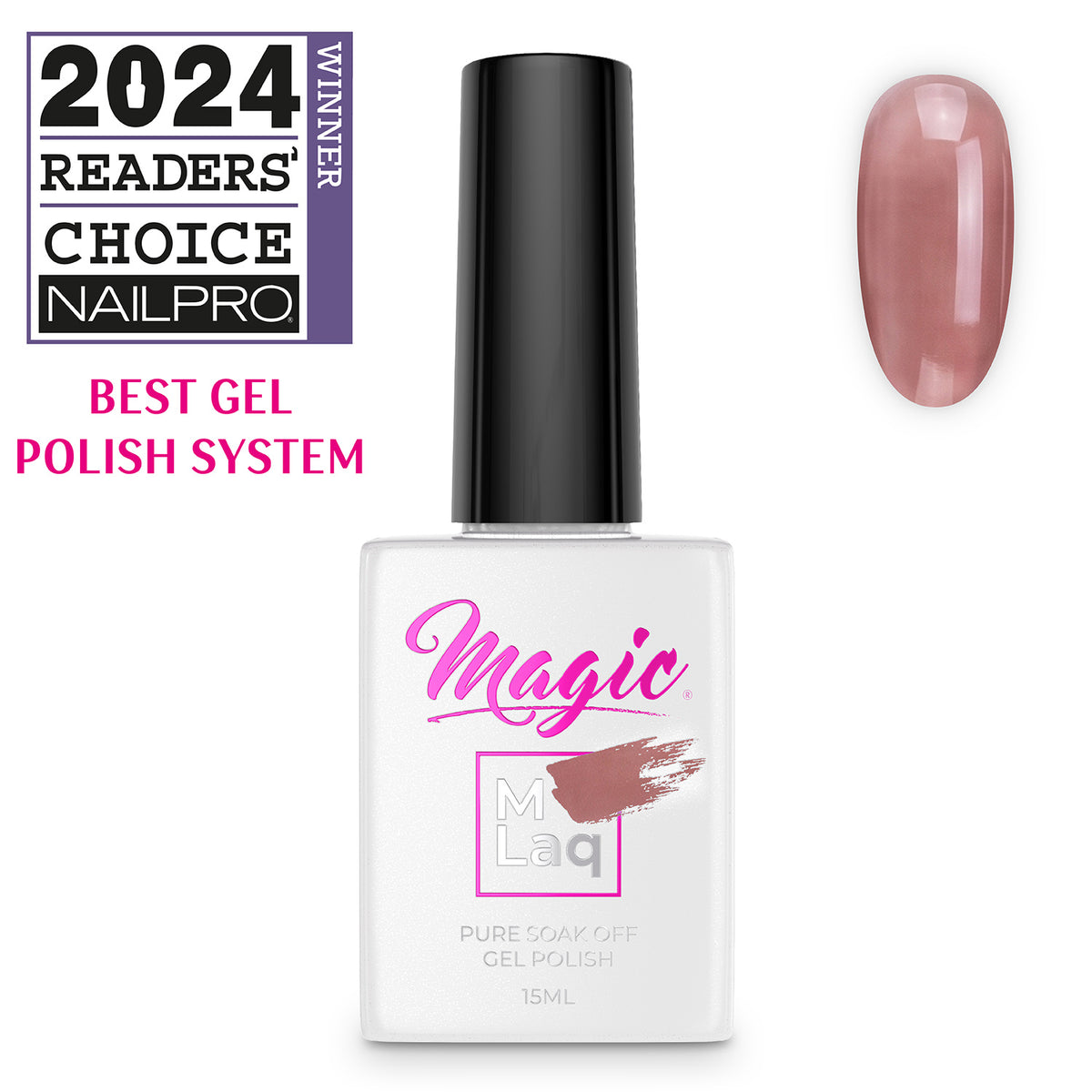 Magic MLaq Jelly Light Coffee #430 gel polish, 15 ml