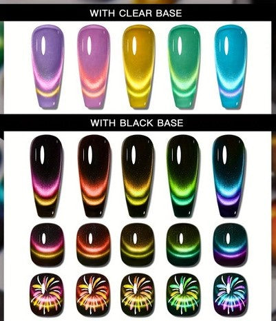Coconoir Beauty Cat Eye Black cat eye gel colour chart