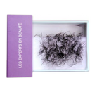 Roselisa D-Curl Loose Promade 5D 9mm Lash Extensions loose fan lash tray close up
