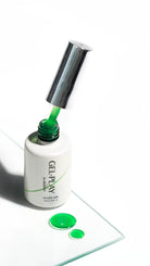 Brush with Akzentz Gel-Play Glass Lime translucent gel drops