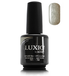 Akzentz Luxio Champagne 15 mL gel polish bottle with small round color swatch