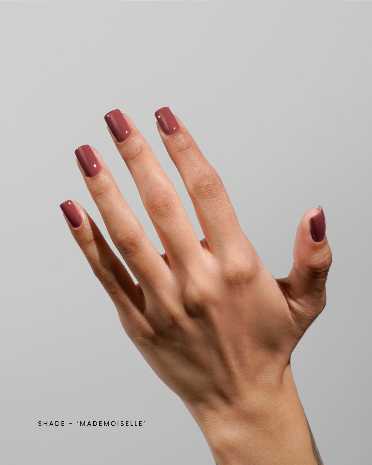 Akzentz Luxio Mademoiselle gel polish shown on manicured nails