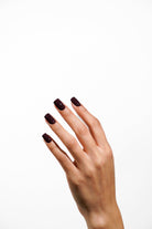 Manicure with Akzentz Luxio Suspicion dark brown gel