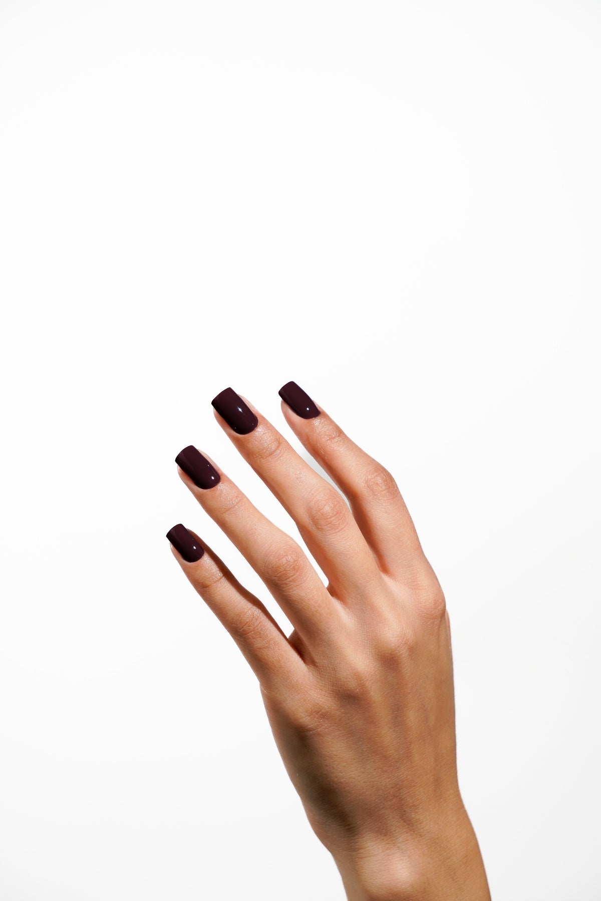 Manicure with Akzentz Luxio Suspicion dark brown gel