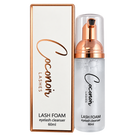 Coconoir Lashes 60 ml Lash Foam cleanser bottle with rose gold pump beside its matching box