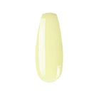 Light yellow nail polish on a white background