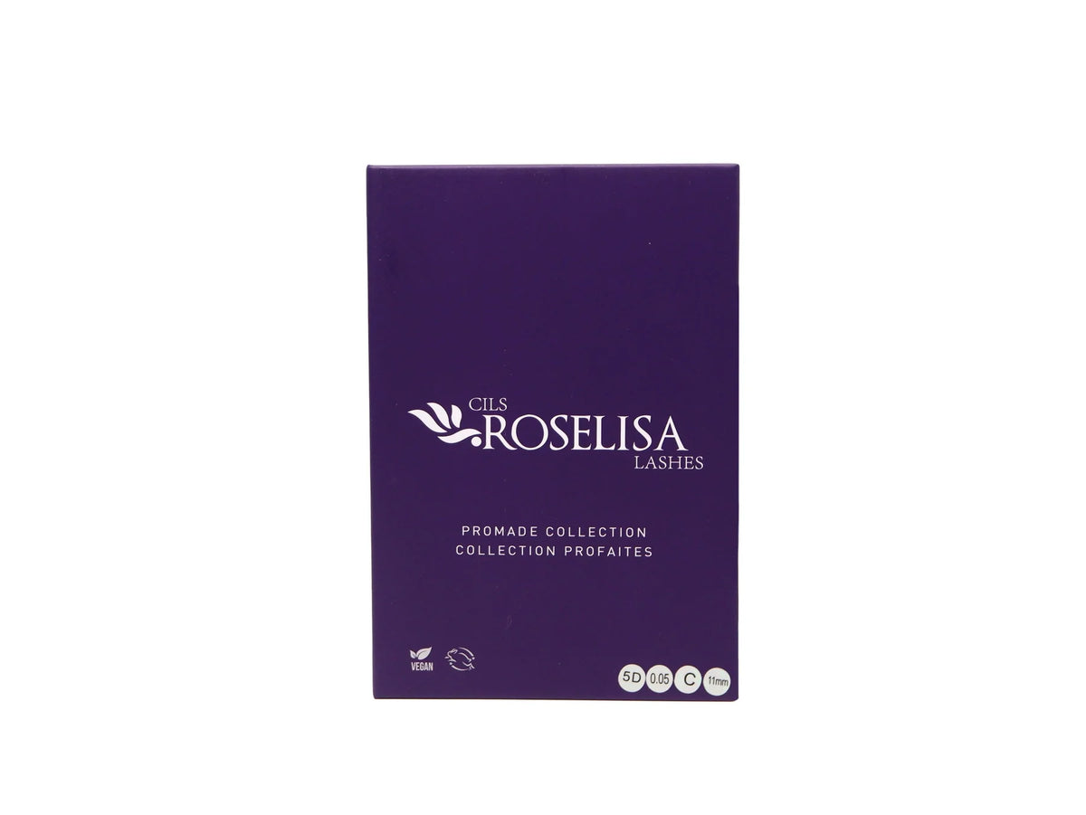 Roselisa - Promade Volume Fans - C-Curl - 6D x 12mm closed purple Promade box front view