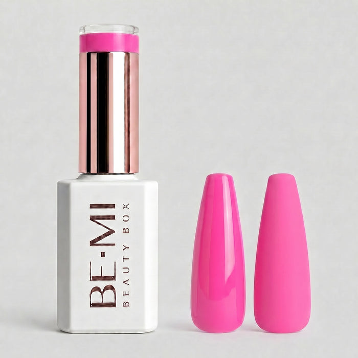 BEMI Creami SS01 Dough You Love Me gel polish bottle and pink swatches