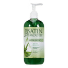Satin Smooth Satin Cool aloe vera gel bottle on a white background