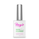 Magic Nail Guard Rubber Silicone Soak Off System 15 ml bottle with a silver cap on a white background.