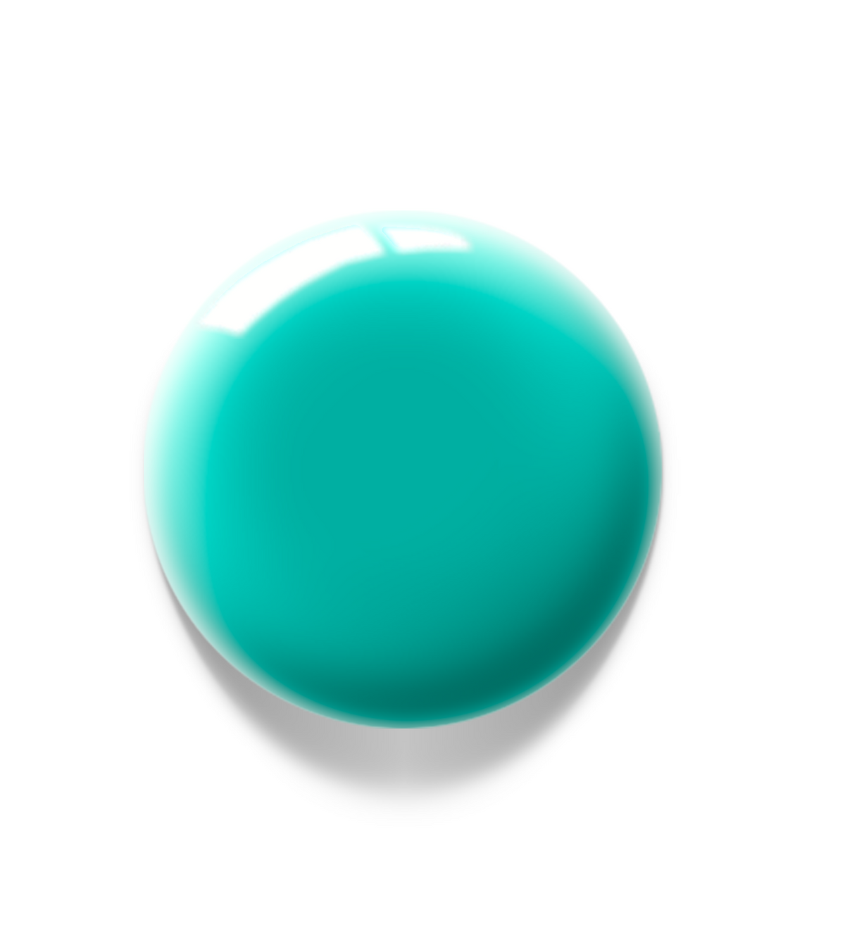 Akzentz Luxio Juxtapose large round turquoise gel color swatch